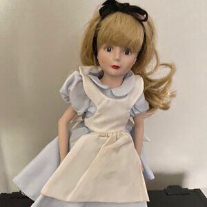 1988 Grolier The Disney Collection Alice in Wonderland Porcelain Doll - Numbered